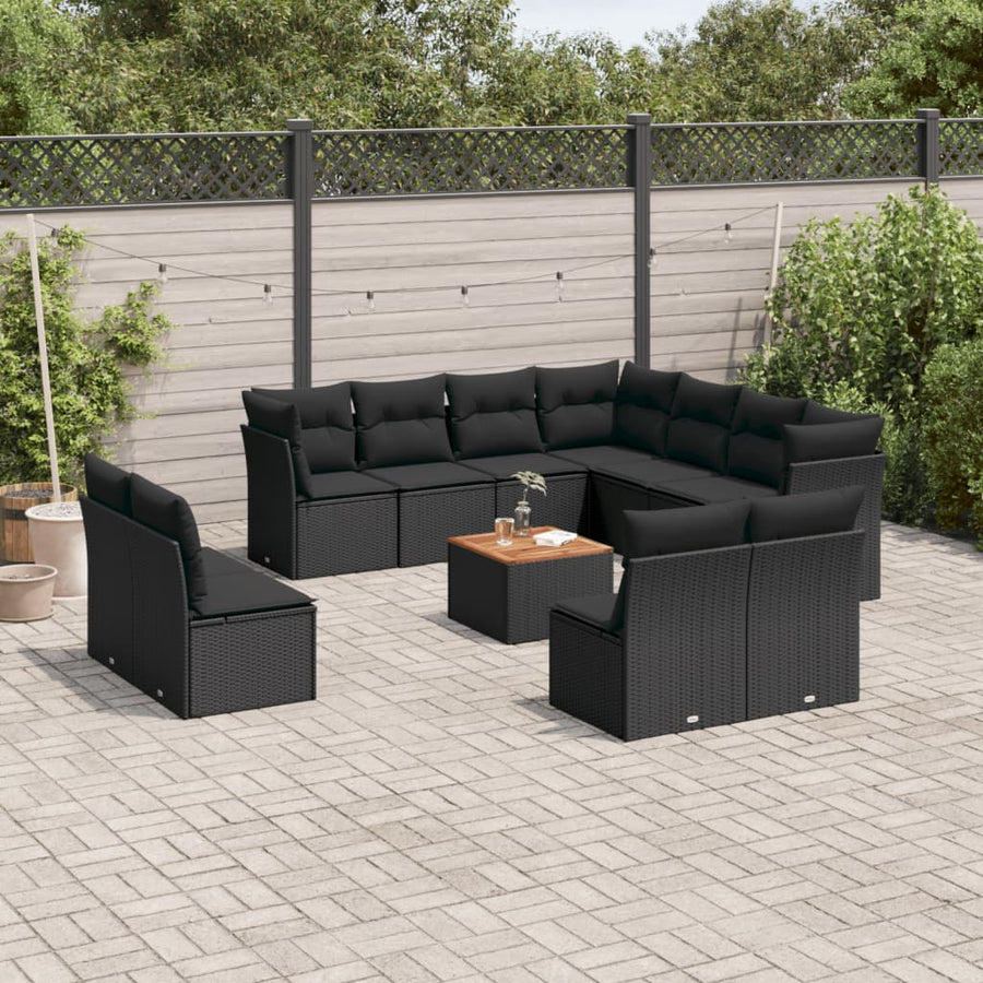 Set Canapele De Grădină, 12 Piese, Cu Perne, , Poliratan