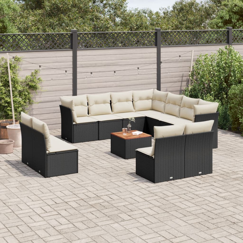 Set Canapele De Grădină, 12 Piese, Cu Perne, , Poliratan