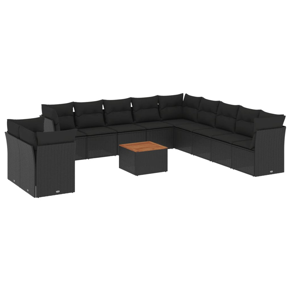 Set Canapele De Grădină, 12 Piese, Cu Perne, , Poliratan