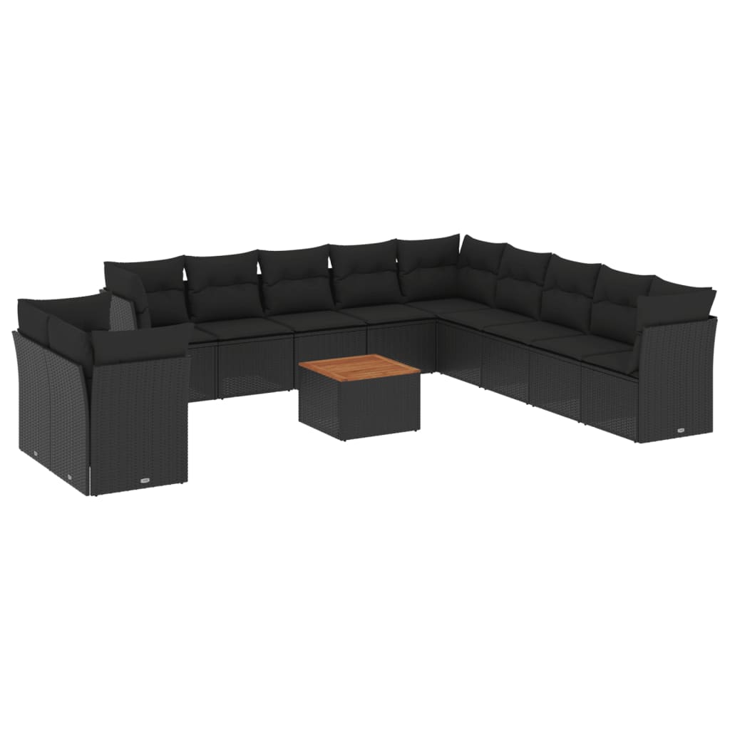 Set Canapele De Grădină, 12 Piese, Cu Perne, , Poliratan