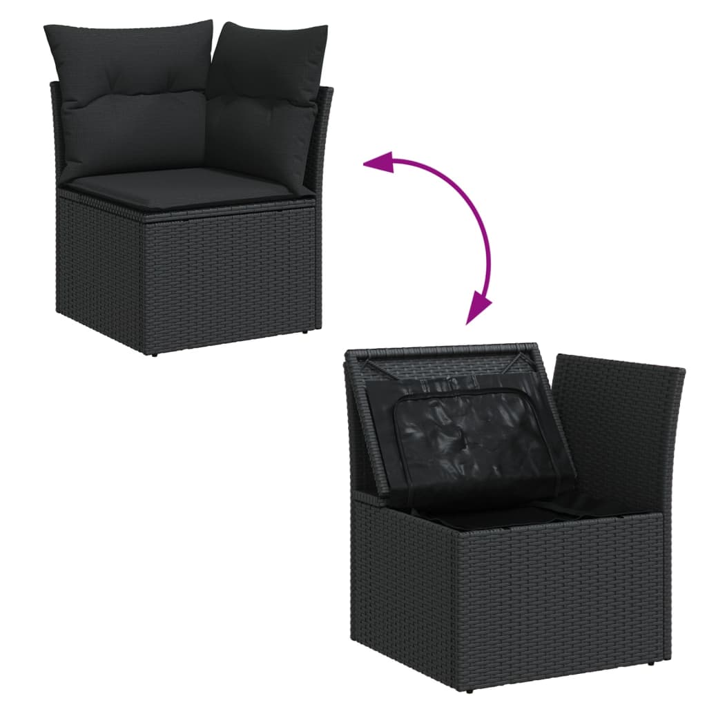 Set Canapele De Grădină Cu Perne, 10 Piese, , Poliratan