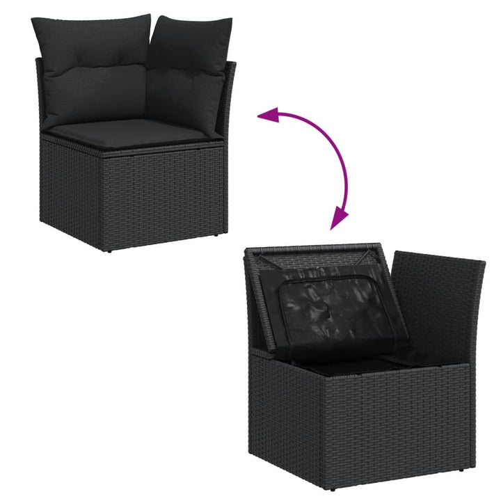 Set Canapele De Grădină Cu Perne, 10 Piese, , Poliratan