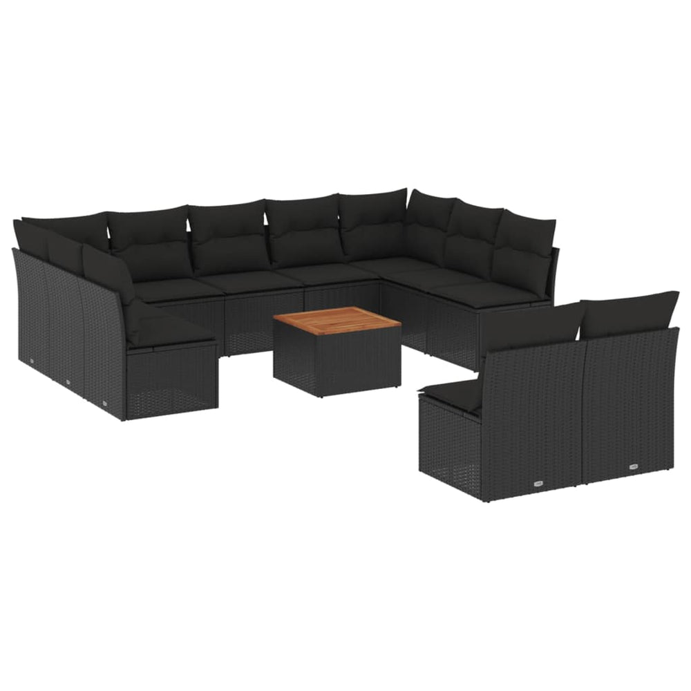 Set Canapele De Grădină, 12 Piese, Cu Perne, , Poliratan