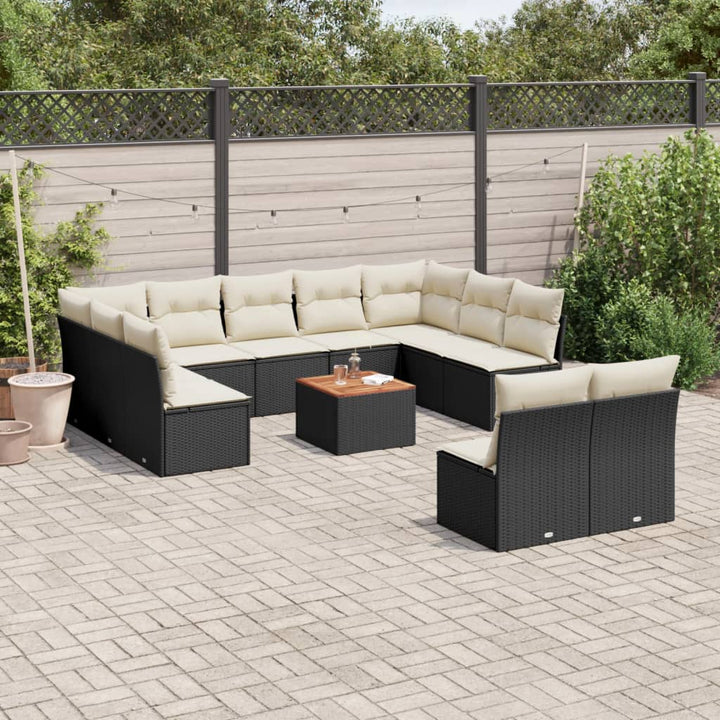 Set Canapele De Grădină, 12 Piese, Cu Perne, , Poliratan