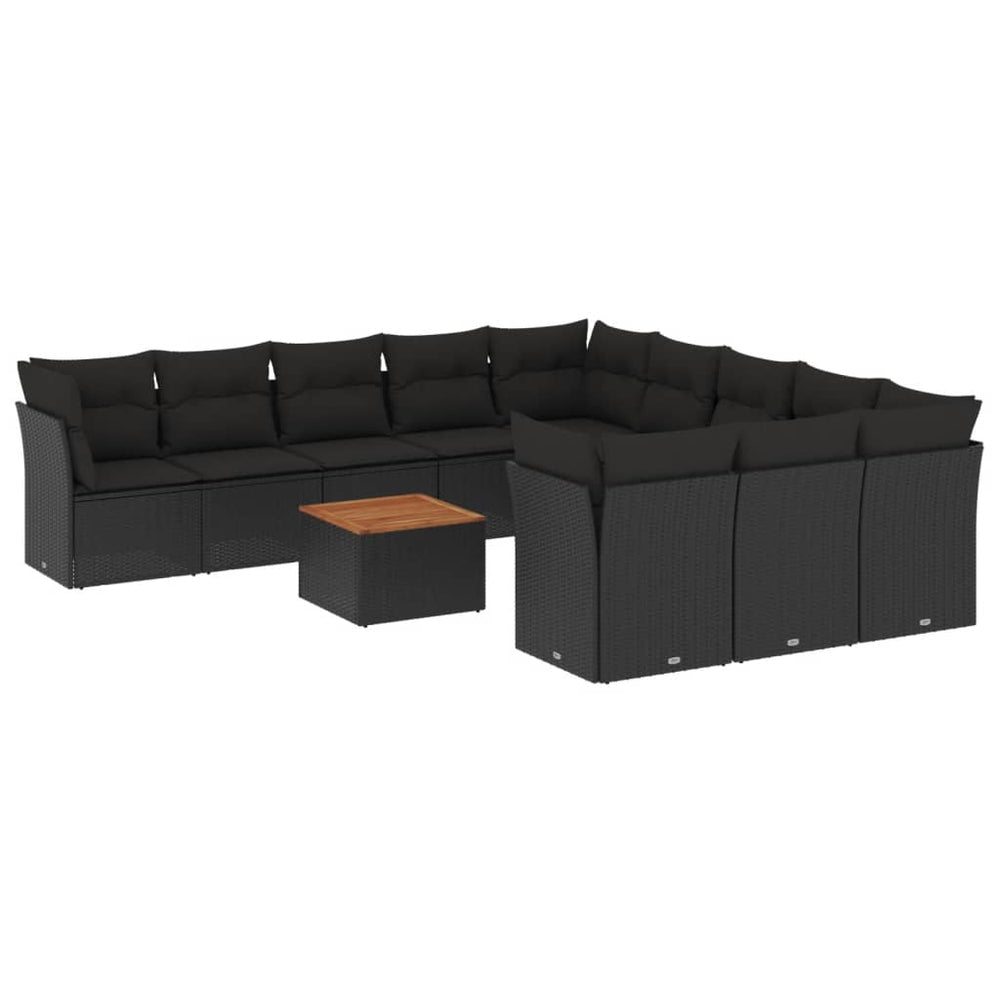 Set Canapele De Grădină, 12 Piese, Cu Perne, , Poliratan