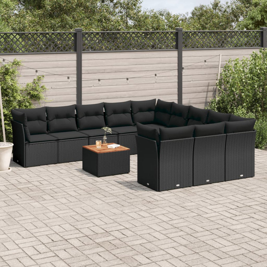 Set Canapele De Grădină, 12 Piese, Cu Perne, , Poliratan