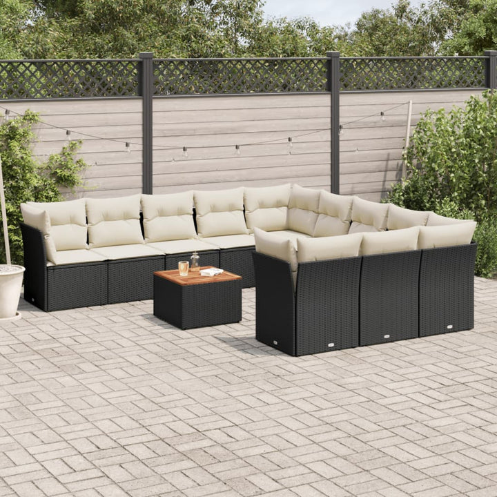 Set Canapele De Grădină, 12 Piese, Cu Perne, , Poliratan