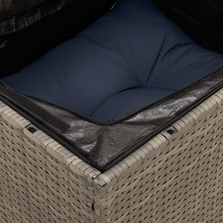 Set Mobilier De Grădină Cu Perne, 13 Piese, Gri, Poliratan