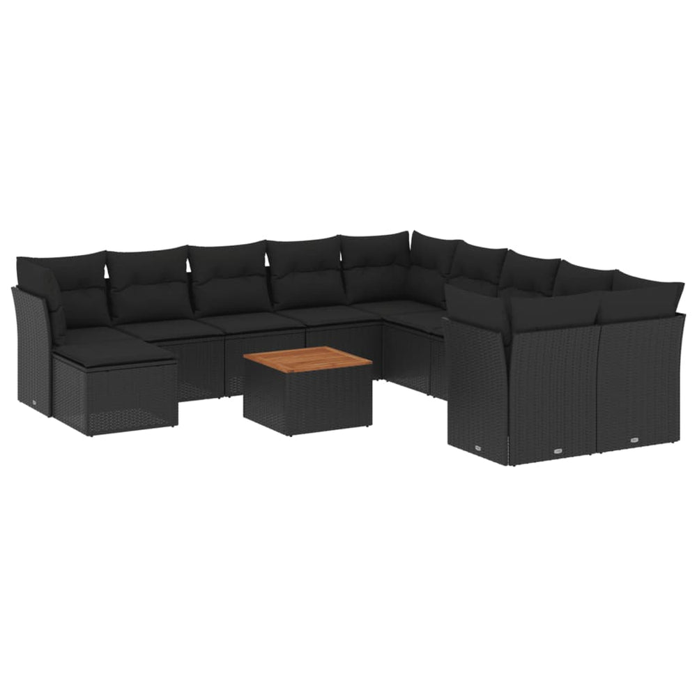 Set Canapele De Grădină, 12 Piese, Cu Perne, , Poliratan