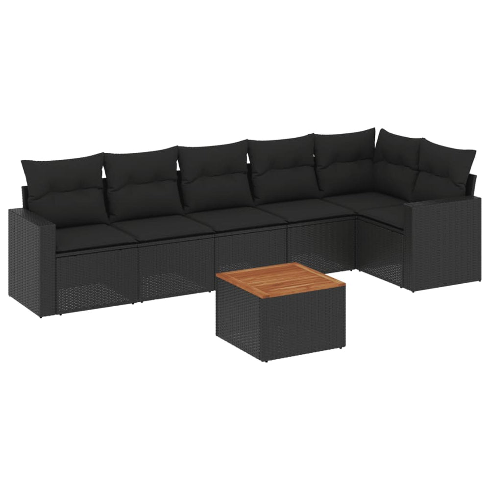 Set Canapele De Grădină Cu Perne, 7 Piese, , Poliratan