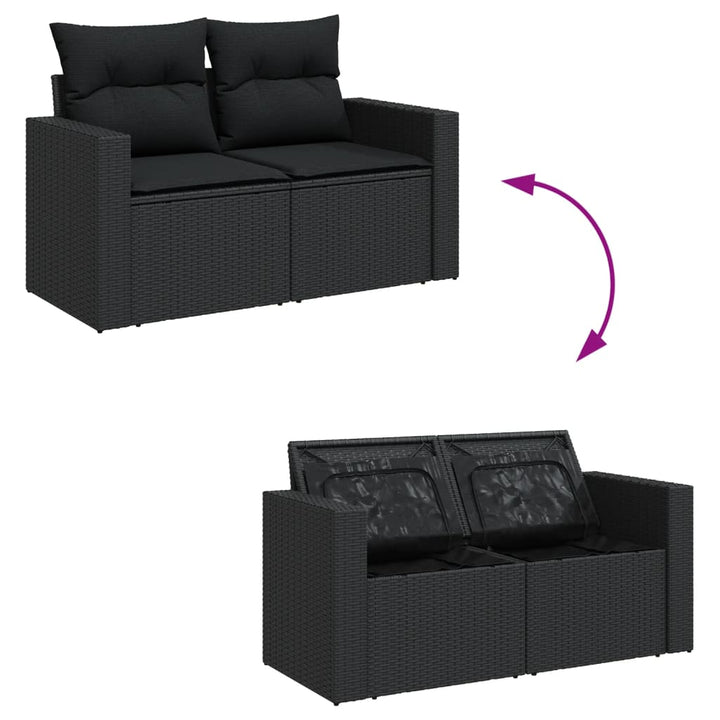 Set Canapele De Grădină Cu Perne, 7 Piese, , Poliratan