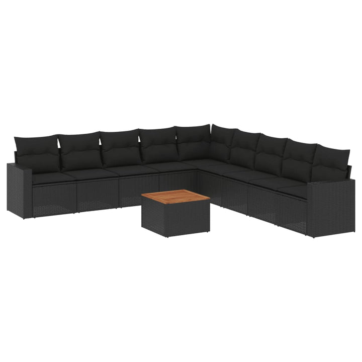 Set Canapele De Grădină Cu Perne, 10 Piese, , Poliratan
