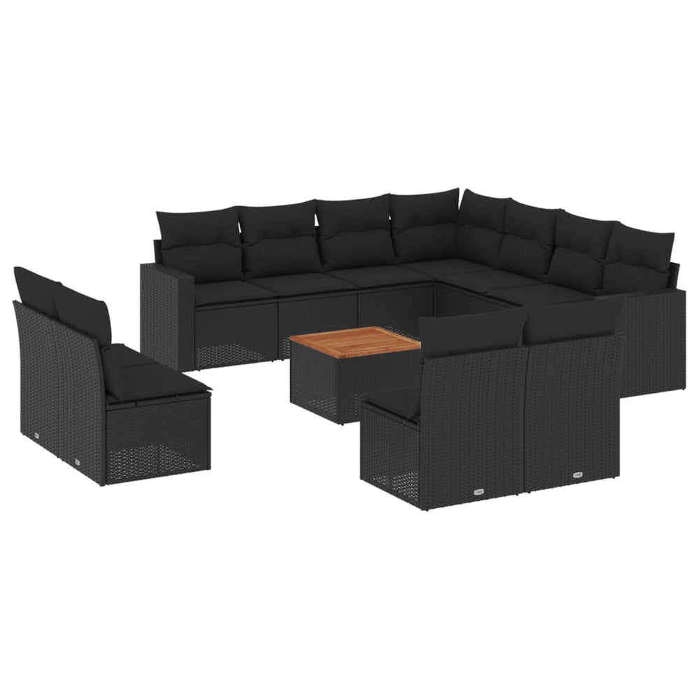 Set Canapele De Grădină, 12 Piese, Cu Perne, , Poliratan
