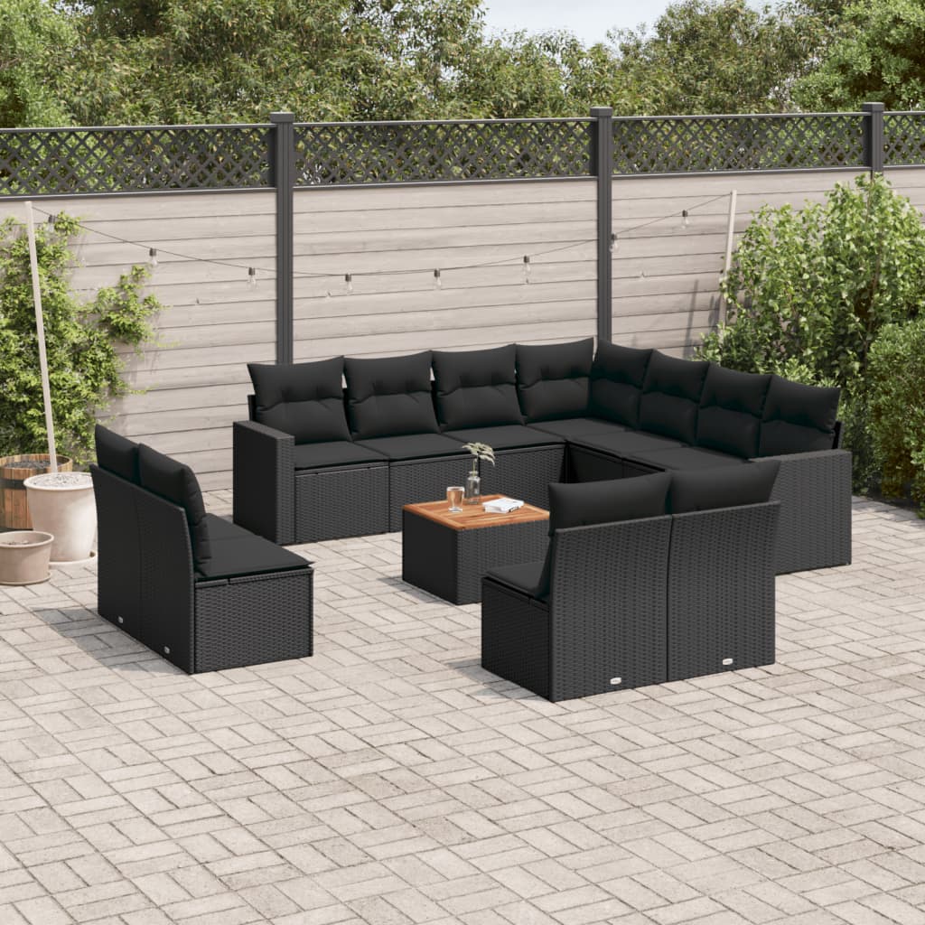 Set Canapele De Grădină, 12 Piese, Cu Perne, , Poliratan