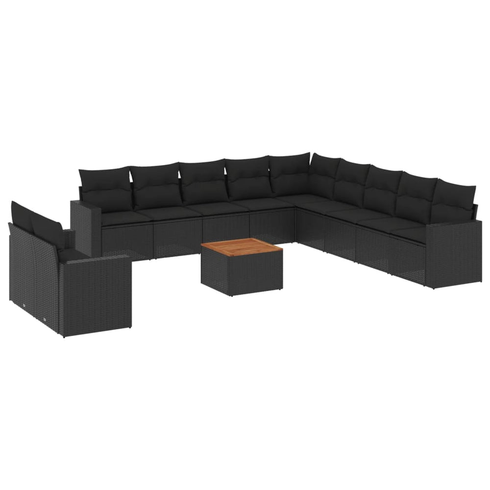 Set Canapele De Grădină, 12 Piese, Cu Perne, , Poliratan