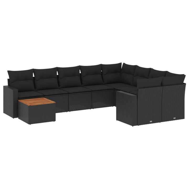 Set Canapele De Grădină Cu Perne, 10 Piese, , Poliratan