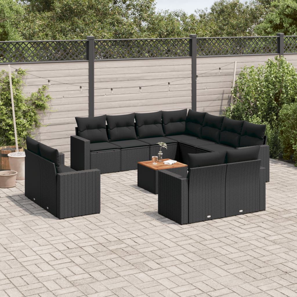 Set Canapele De Grădină, 12 Piese, Cu Perne, , Poliratan