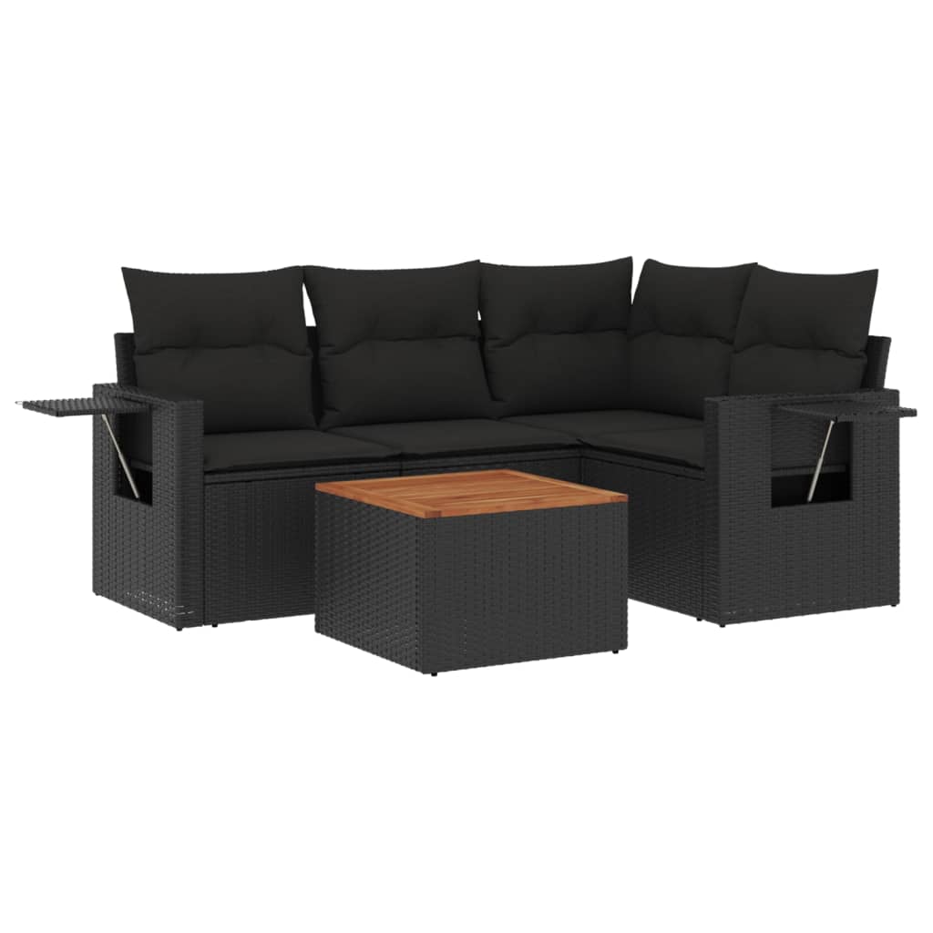 Set Mobilier De Grădină Cu Perne, 5 Piese, , Poliratan