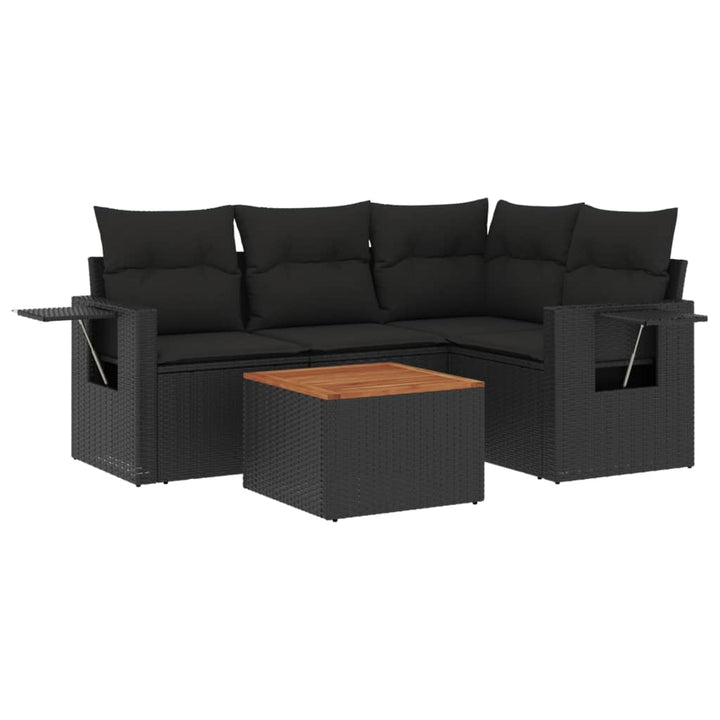 Set Mobilier De Grădină Cu Perne, 5 Piese, , Poliratan