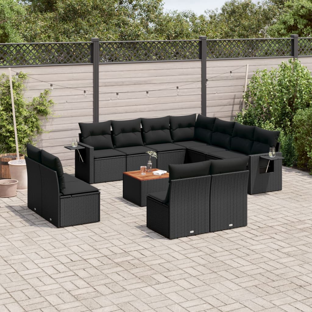Set Canapele De Grădină, 12 Piese, Cu Perne, , Poliratan