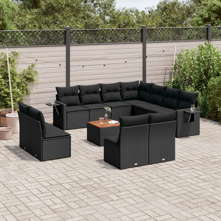 Set Canapele De Grădină, 12 Piese, Cu Perne, , Poliratan