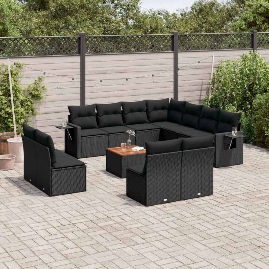Set Canapele De Grădină, 12 Piese, Cu Perne, , Poliratan