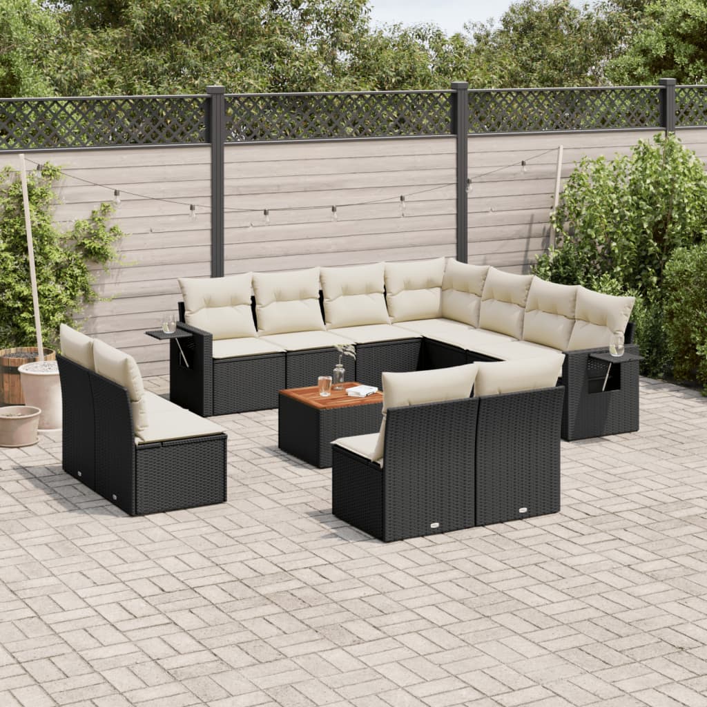 Set Canapele De Grădină, 12 Piese, Cu Perne, , Poliratan