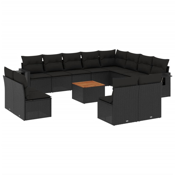 Set Mobilier De Grădină Cu Perne, 13 Piese, , Poliratan