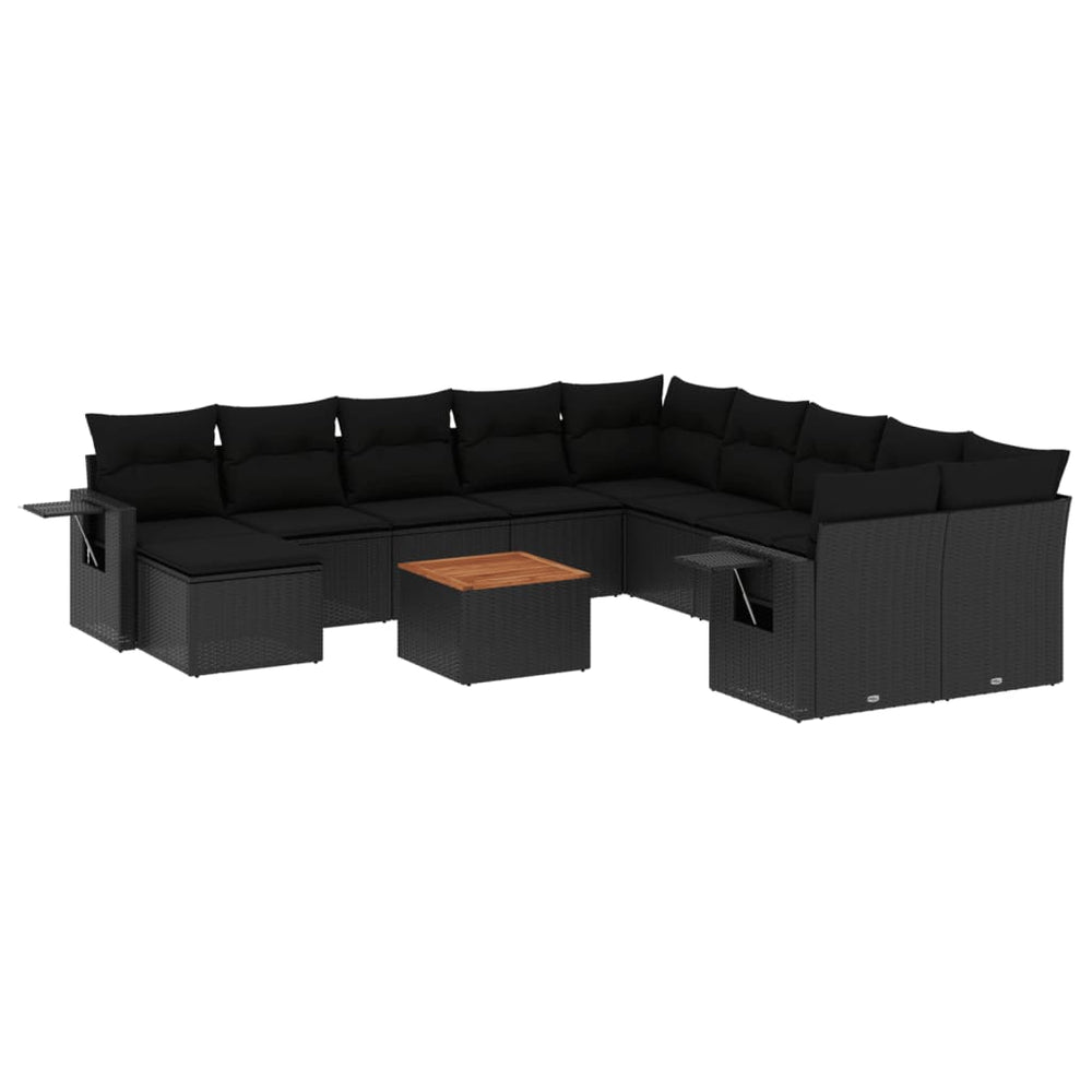 Set Canapele De Grădină, 12 Piese, Cu Perne, , Poliratan