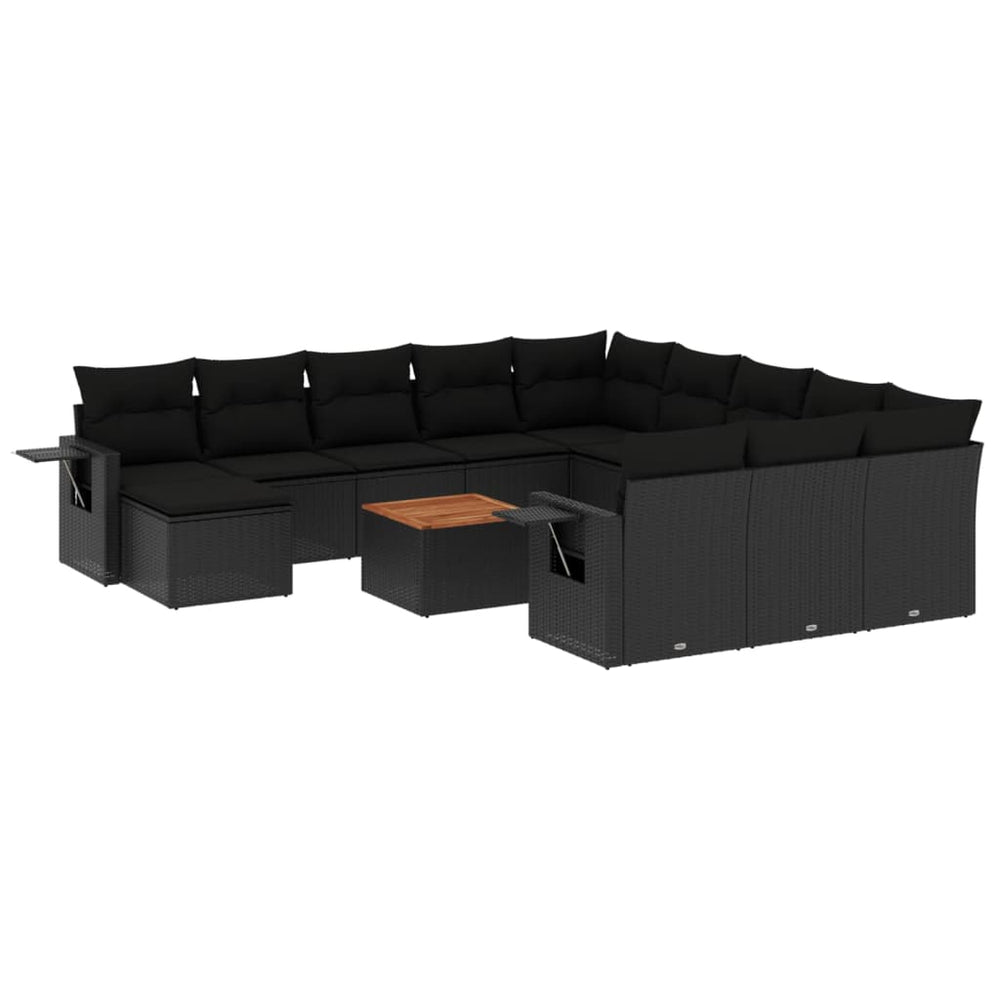 Set Mobilier De Grădină Cu Perne, 13 Piese, , Poliratan
