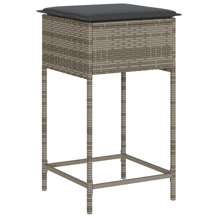Set Mobilier Bar De Grădină, Cu Perne, 5 Piese, , Poliratan