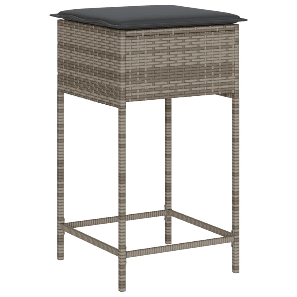 Set Mobilier Bar De Grădină, Cu Perne, 5 Piese, , Poliratan