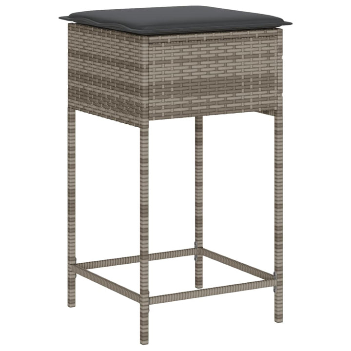 Set Mobilier Bar De Grădină, Cu Perne, 5 Piese, , Poliratan
