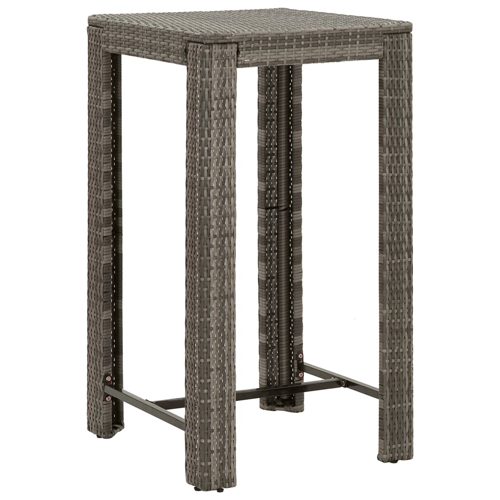 Set Mobilier Bar De Grădină, Cu Perne, 5 Piese, , Poliratan