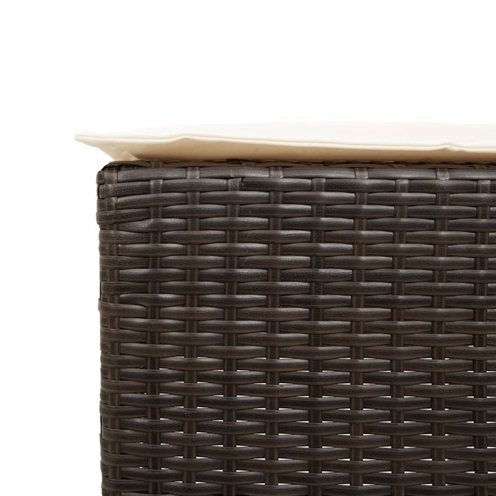 Set Mobilier Bar De Grădină Cu Perne, 5 Piese, , Poliratan