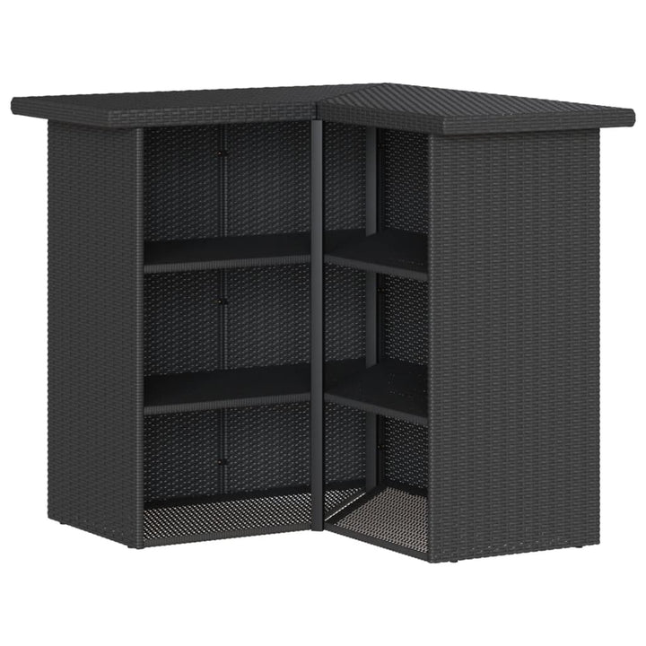 Set Mobilier Bar De Grădină Cu Perne, 3 Piese, , Poliratan