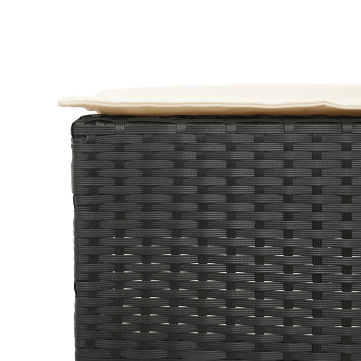 Set Mobilier Bar De Grădină Cu Perne, 3 Piese, , Poliratan