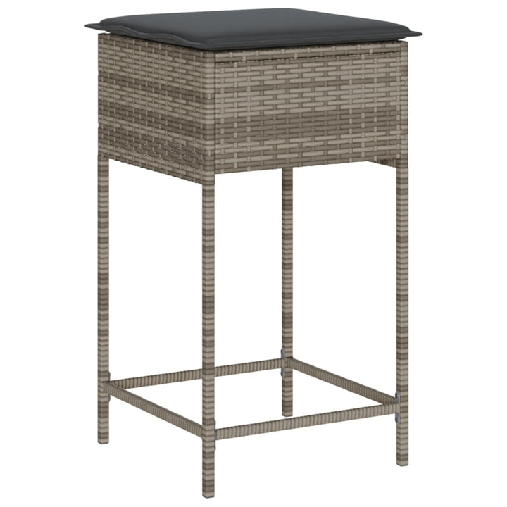Set Mobilier Bar De Grădină, Cu Perne, 5 Piese, , Poliratan