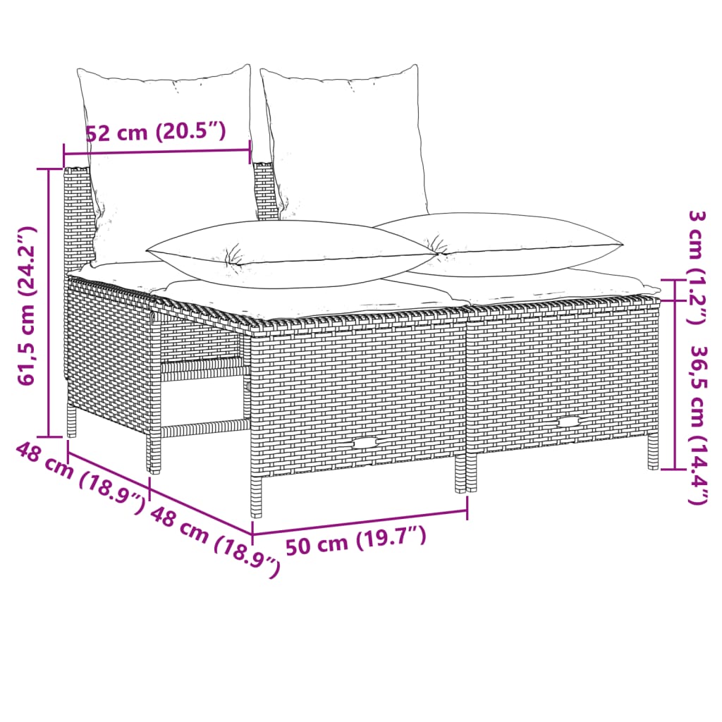 Set Canapele De Grădină Cu Perne, 5 Piese, Bej, Poliratan