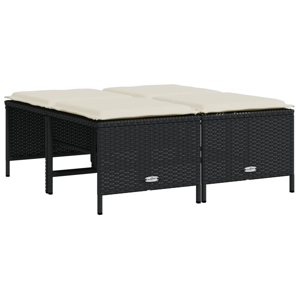 Set Mobilier De Grădină Cu Perne, 5 Piese, , Poliratan