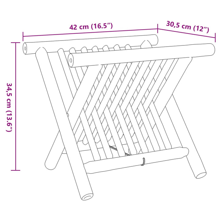 Suport Pentru Reviste, 42X30,5X34,5 Cm, Bambus