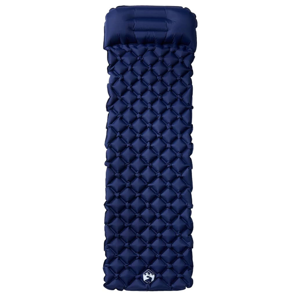 Saltea De Camping Gonflabilă Cu Pernă, 1 Persoană, Bleumarin