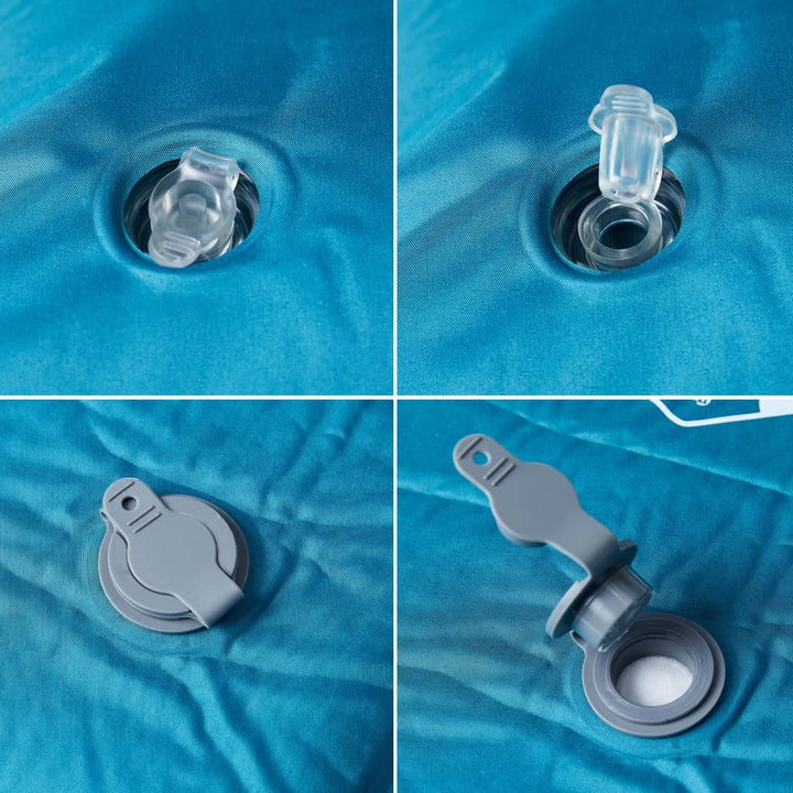 Saltea De Camping Gonflabilă Cu Pernă, 1 Persoană,
