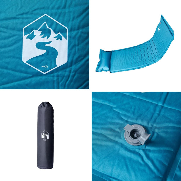 Saltea De Camping Gonflabilă Cu Pernă, 1 Persoană,