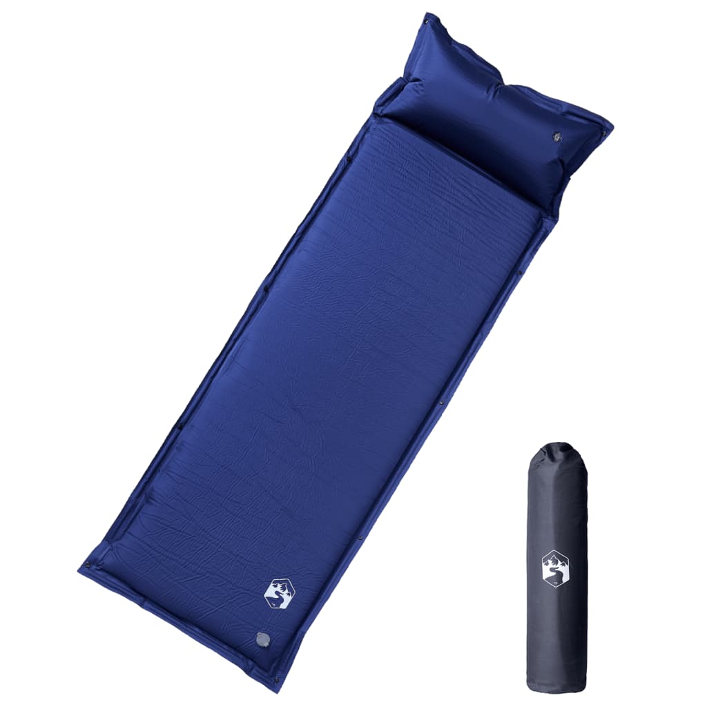Saltea De Camping Gonflabilă Cu Pernă, 1 Persoană,