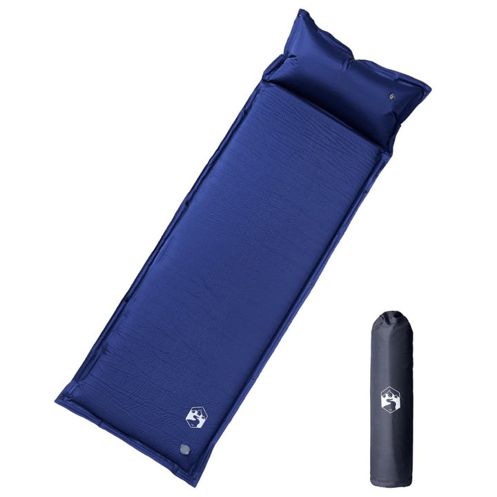 Saltea De Camping Gonflabilă Cu Pernă, 1 Persoană,
