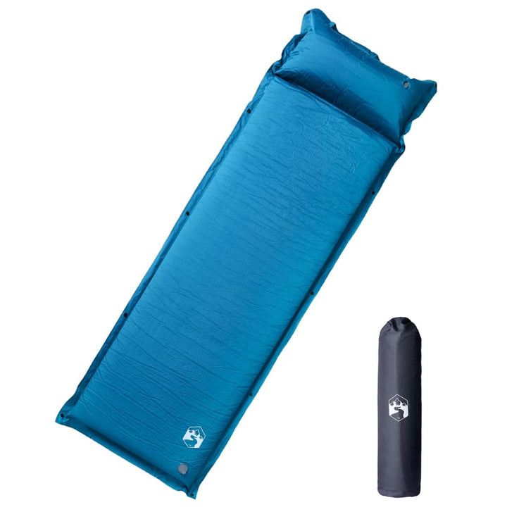 Saltea De Camping Gonflabilă Cu Pernă, 1 Persoană,