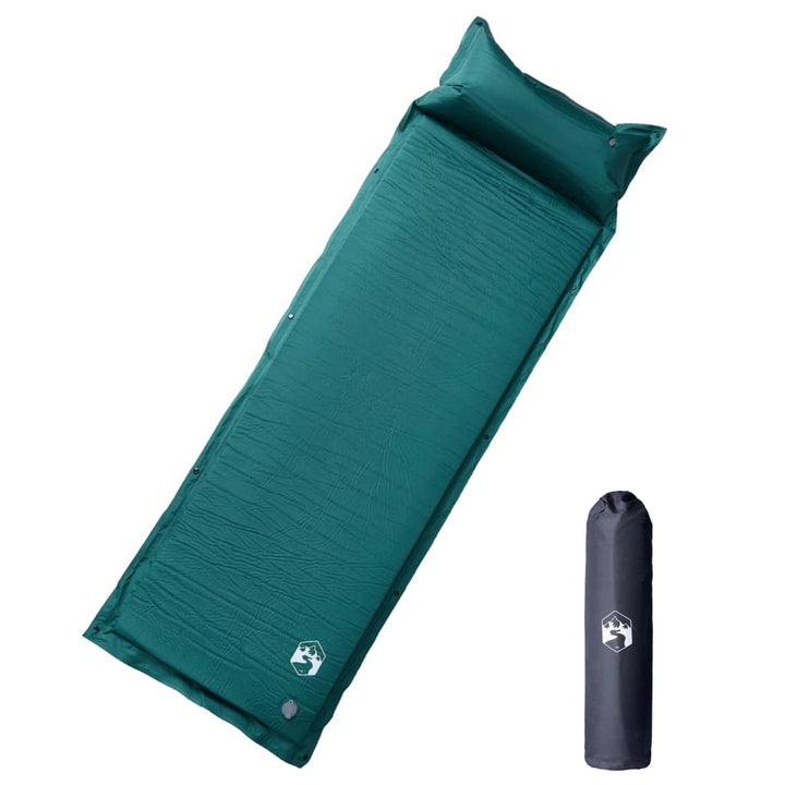 Saltea De Camping Gonflabilă Cu Pernă, 1 Persoană,