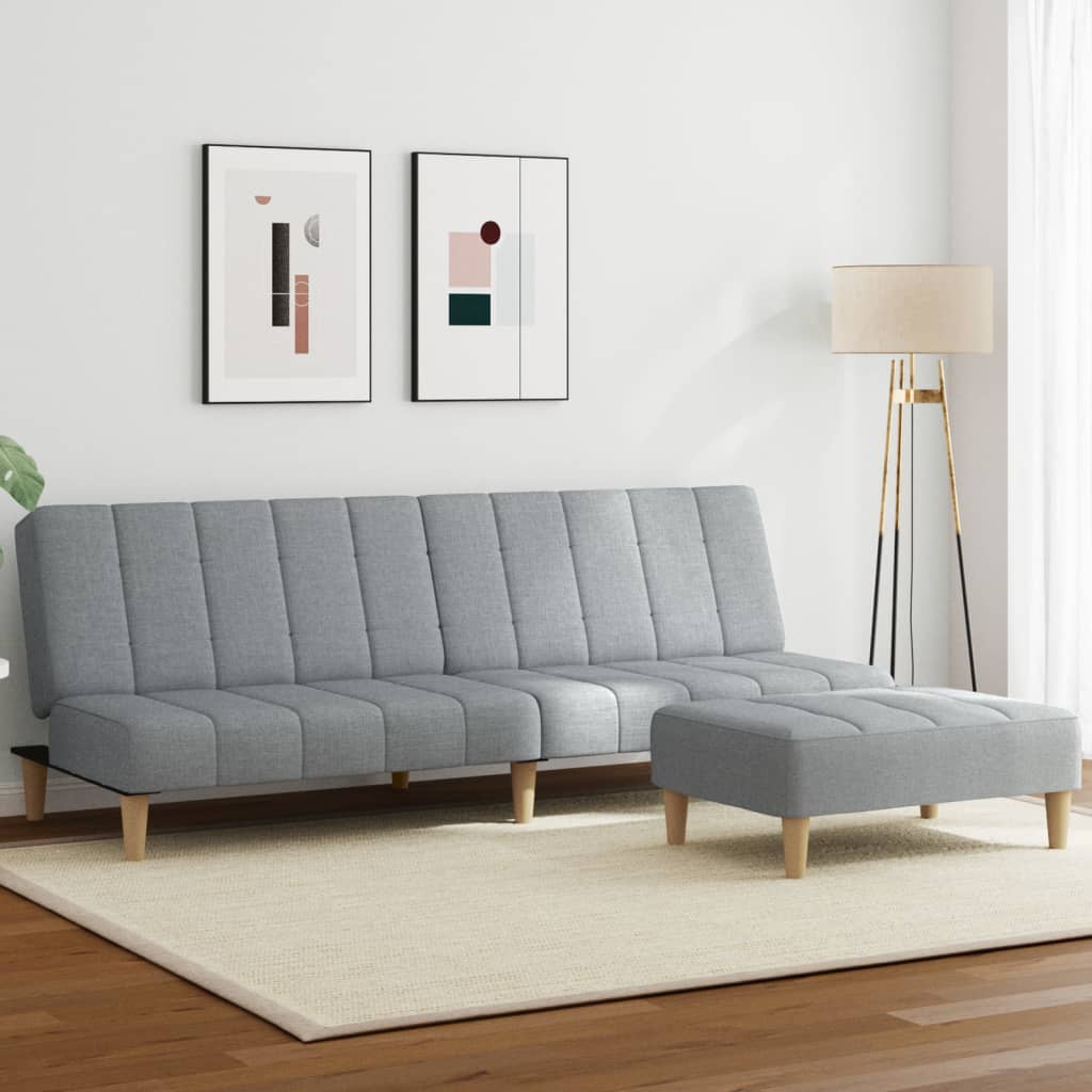 Canapea Extensibilă Cu Taburet, 2 Locuri, , Textil