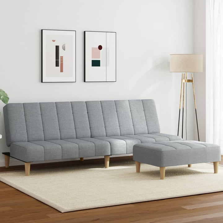 Canapea Extensibilă Cu Taburet, 2 Locuri, , Textil